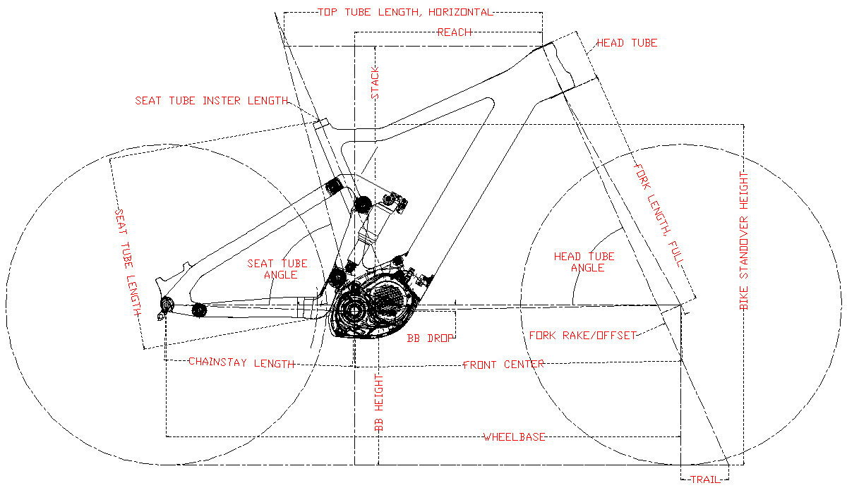 Telaio bici elettrica geometria LCES801