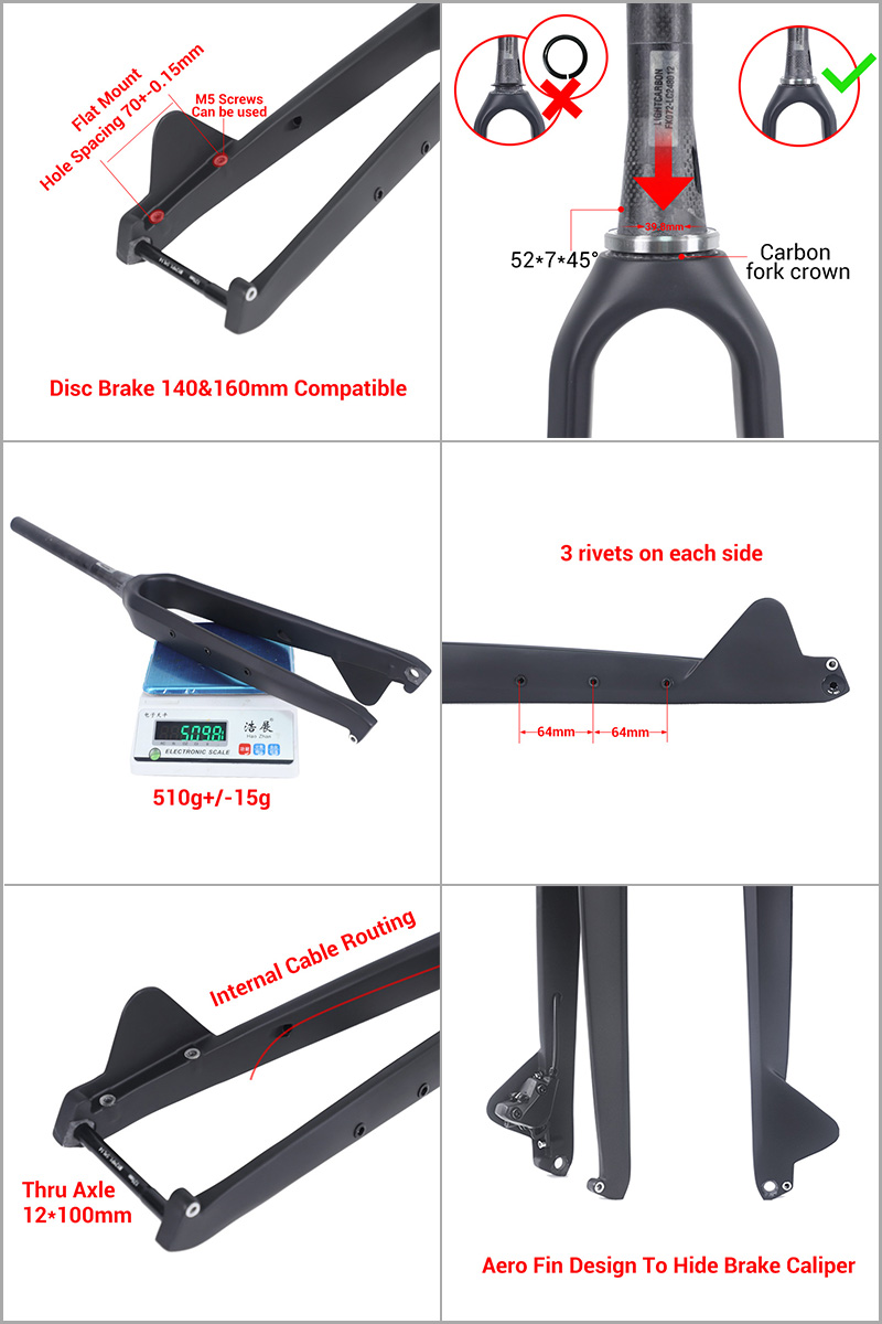 Carbon Gravel Fork FK072 Features